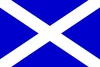 The flag of Scotland, the dominant kingdom of northern Britain