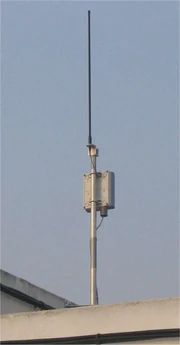 Outdoor wireless access point with high-gain omnidirectional antenna.