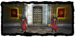 the guards inside the Cloister