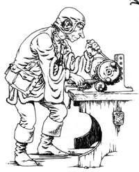 A gnome in Wiedźmin: Gra Wyobraźni PnP RPG. Illustration by Jarosław Musiał.