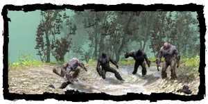 Frozen stone golems in the Burial grounds