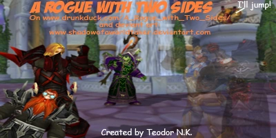 Image:A Rogue with Two Sides (webcomic) small banner.png
