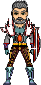 Griffonclaw FitzSilver, with his Avenger's Shield skill