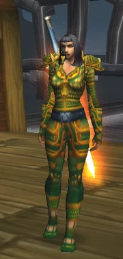 Human Female with green Iron set