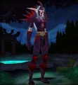 A female Night Elf hunter in Striker's Garb