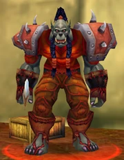 Tharil'zun, a blackrock orc whose skin color is black