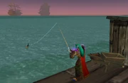 Wait patiently for up to 22 seconds before clicking the bobber to find out whether the fish got away.