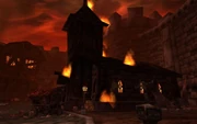 The Alonsus Chapel ablaze, after the eternal flame is doused
