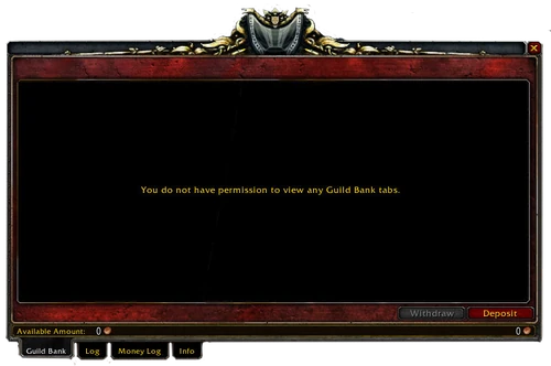 The guild vault without being purchased