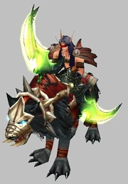Sin'matar mounted on Sin'Belore.
