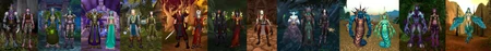 Night Elves, High Elves, Blood Elves, an Undead Elf, and a Wretched