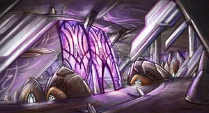 Concept art of the Exodar.