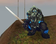 An iron dwarf in  beta
