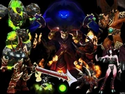 A warlock and his demons.