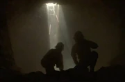 Two firemen search for Stevie.