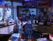 Mulder's basement office in the FBI's J. Edgar Hoover Building.