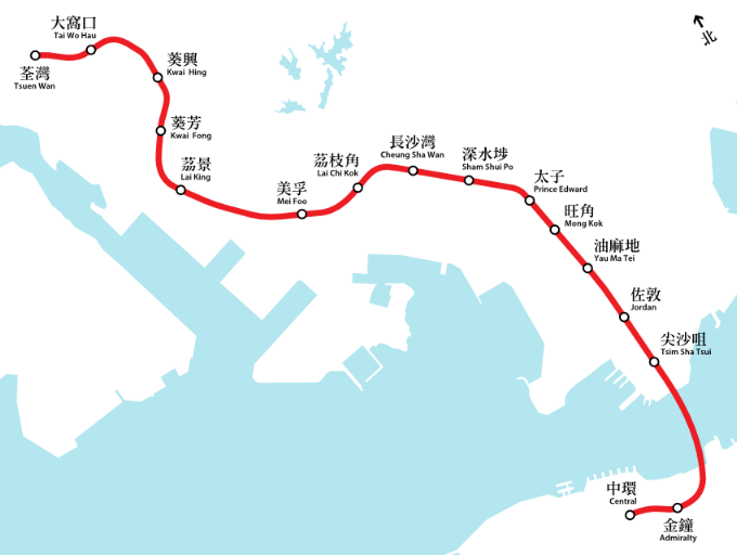港铁荃湾线全程图片