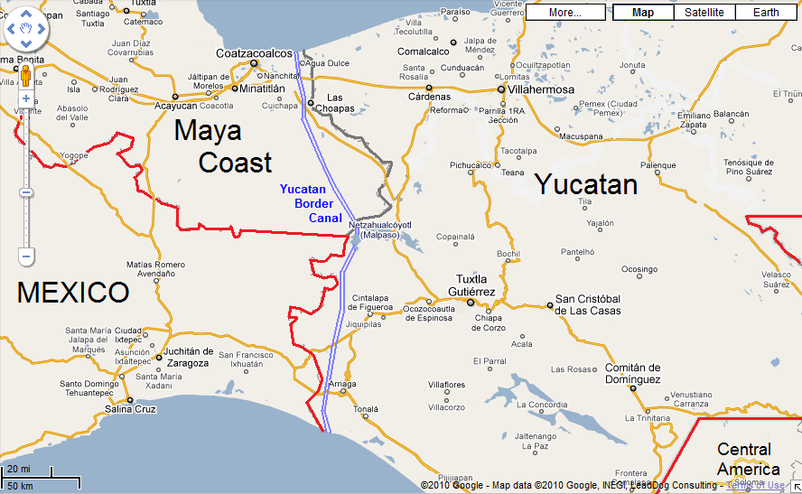 Yucatan Border Canal - Constructed worlds