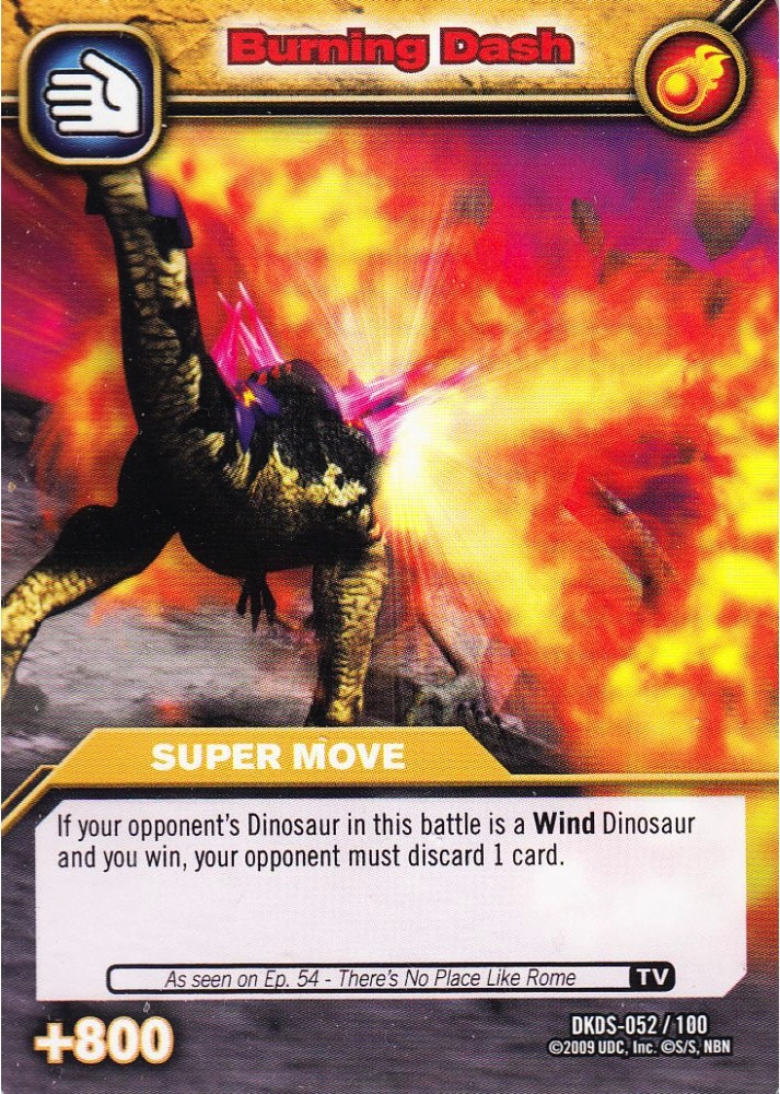 Image - Burning Dash TCG Card.png - Dinosaur King